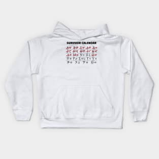 survivor calendar Kids Hoodie